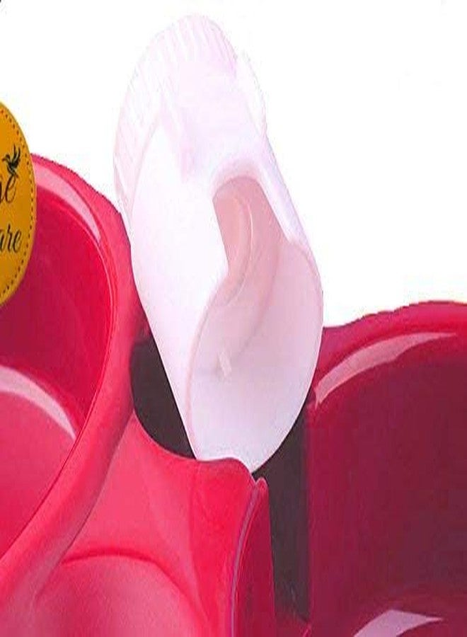 سايج سكوير وعاء طعام وماء مربع الشكل من سيج، 2 في 1، مانع للانزلاق، للاستخدام اليومي، سهل التنظيف، للكلاب/القطط/الجراء/القطط الصغيرة والحيوانات الأليفة الأخرى (أحمر) - Image 4